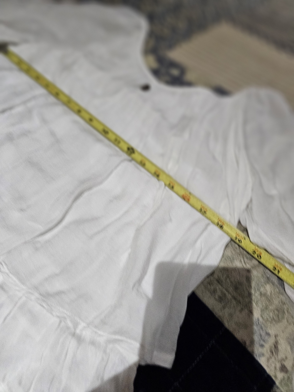 Tempo Paris White Layered Peasant Blouse - Picture 7 of 9